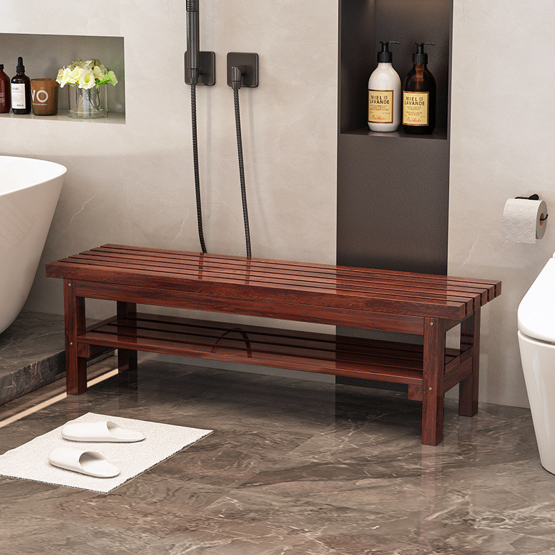 Bench Bathroom Solid Wood Long Bench Bath Sauna Bench Simple Natural ...
