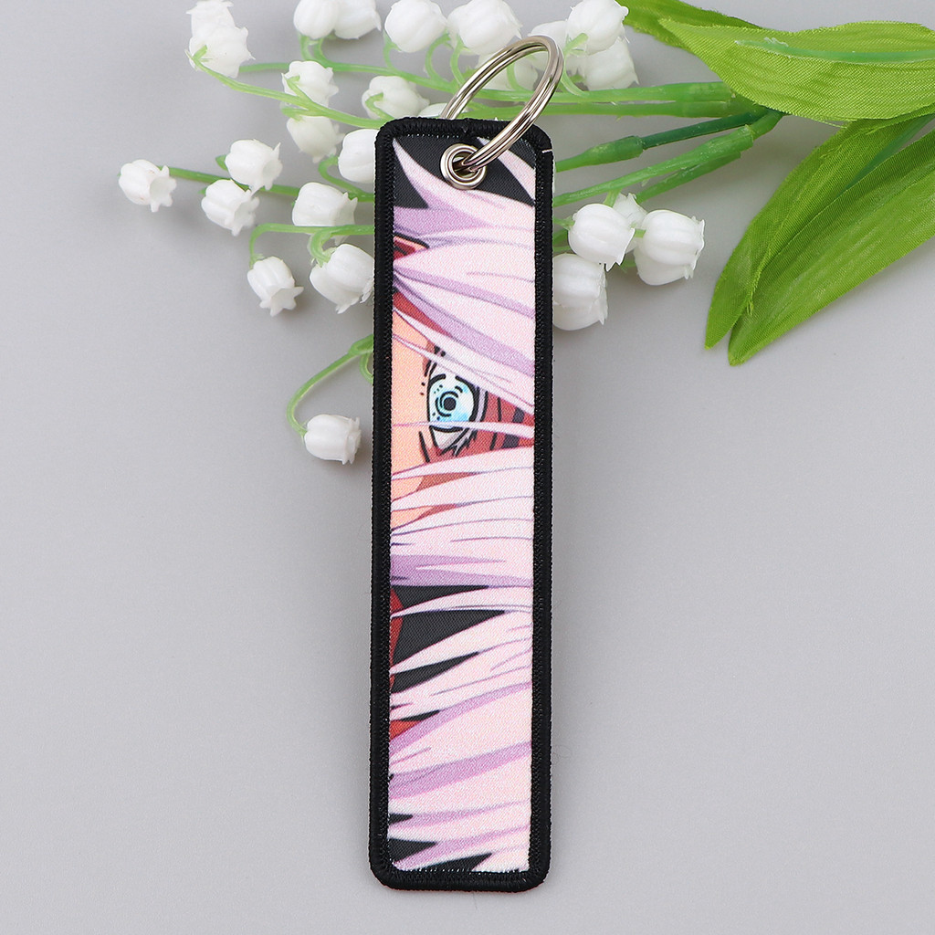 Anime Satoru Gojo Geto Suguru Embroidery Key Fobs Japanese Manga Key ...