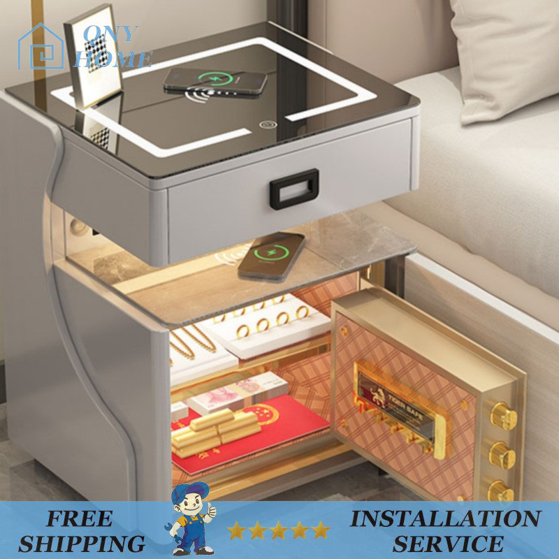 【Pre-order】 Safe Box Smart Bedside Table Integrated Home Anti-theft ...