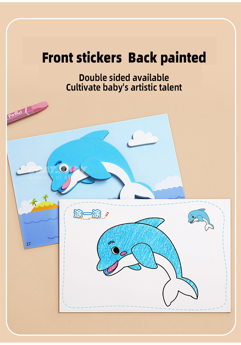 Cute Cartoon 3D EVA Foam DIY Coloring Sticker Art Craft Kits for Kids ...