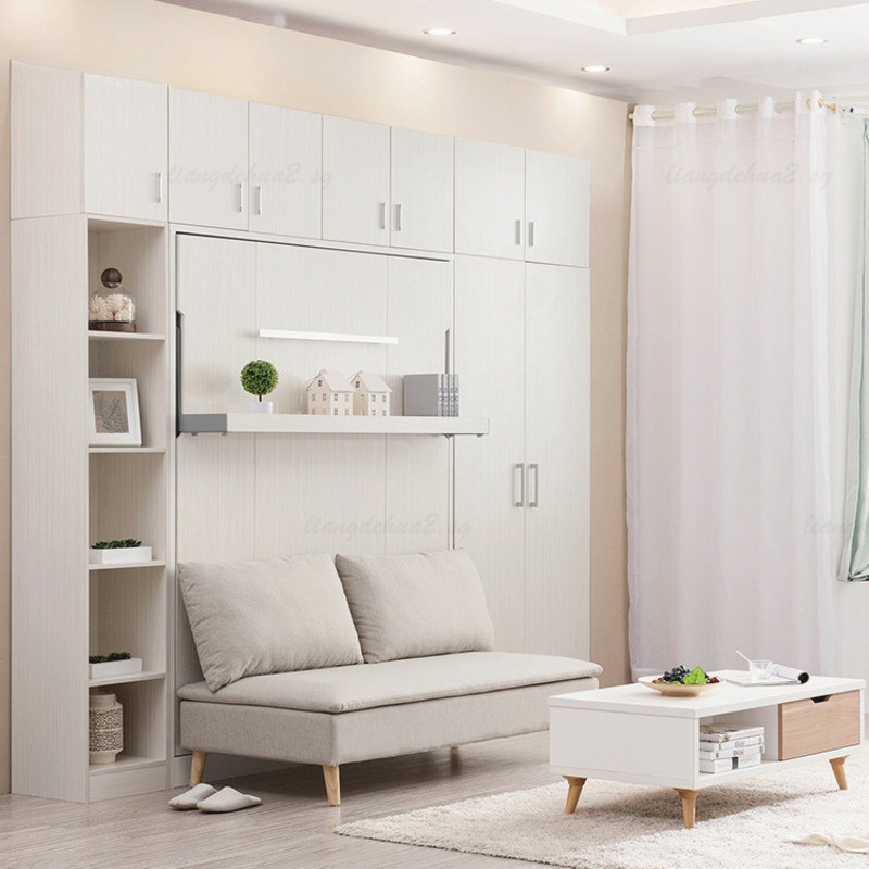 Bed Wardrobe Invisible Bed Integrated Folding Bed Study Room Murphy Bed ...