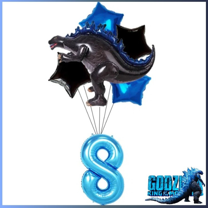 Godzilla Theme Children's Party Cartoon Color Digital Aluminum Foil ...