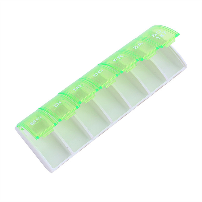 Pill Box 7 Days Weekly Pill Box Holder Tablet Storage Pill Supplement ...