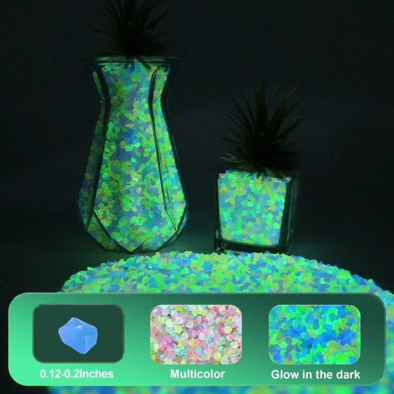2000pcs/pack 3-5mm Luminous Sand Home GardenYard Path Lawn Decoration ...