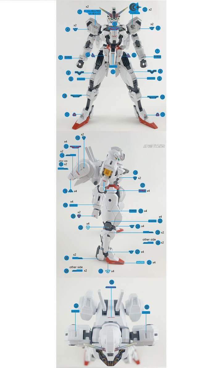 DELPI DECAL HG CALIBARN WATER DECAL Normal | Holo | Shopee Singapore