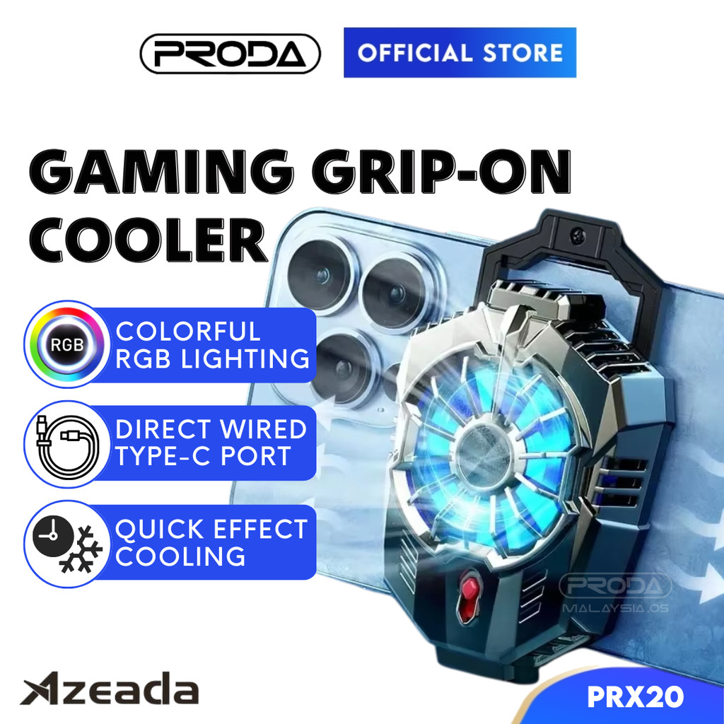 AZEADA Turbo Cooling Pad Super Silent Mobile Gaming PUBG Phone Cooler ...