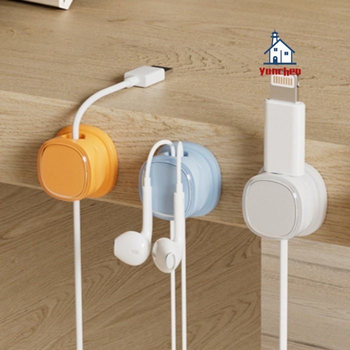 NEW 3/6Pcs Colorful Spring Cable Management Usb Cable Holder Adjustable ...