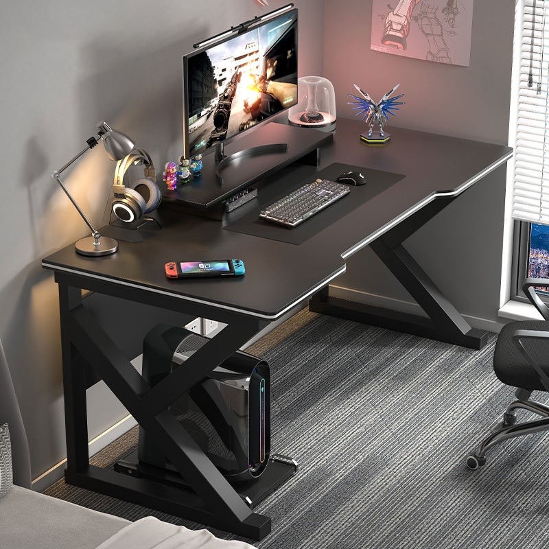 Computer Table Simple Desktop Steel Leg Office Table Bedroom With ...