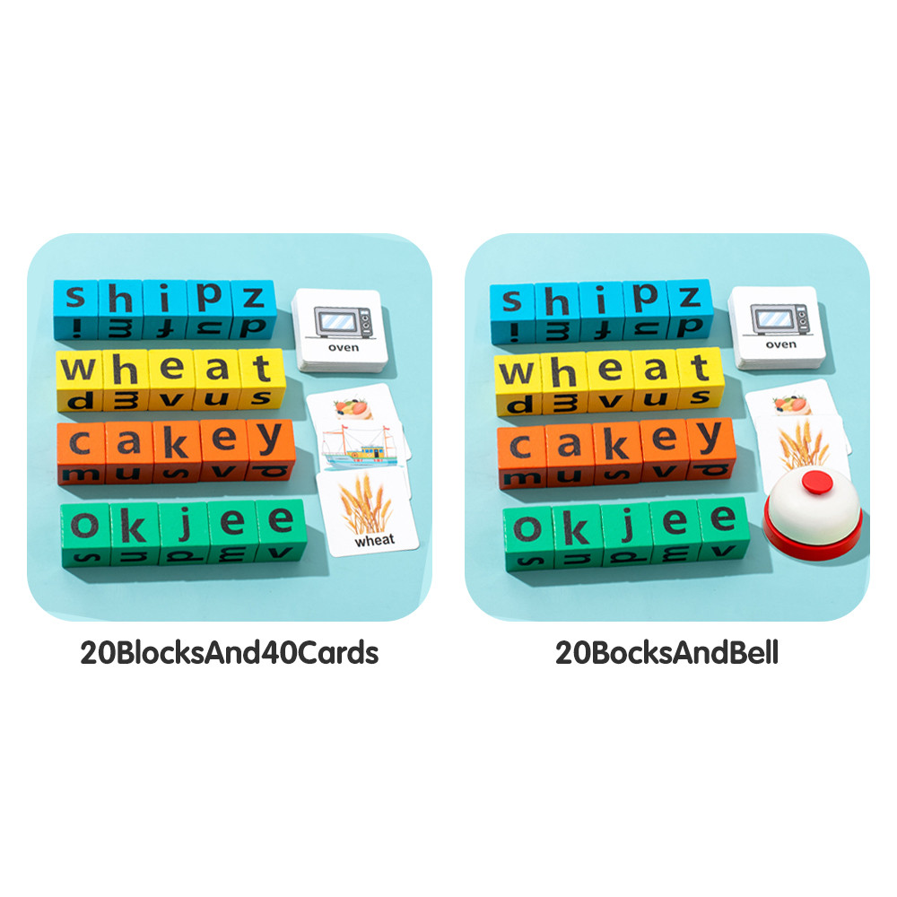 Bevava Letter Spelling Block Magic Flash Cards Spelling Word Game ...