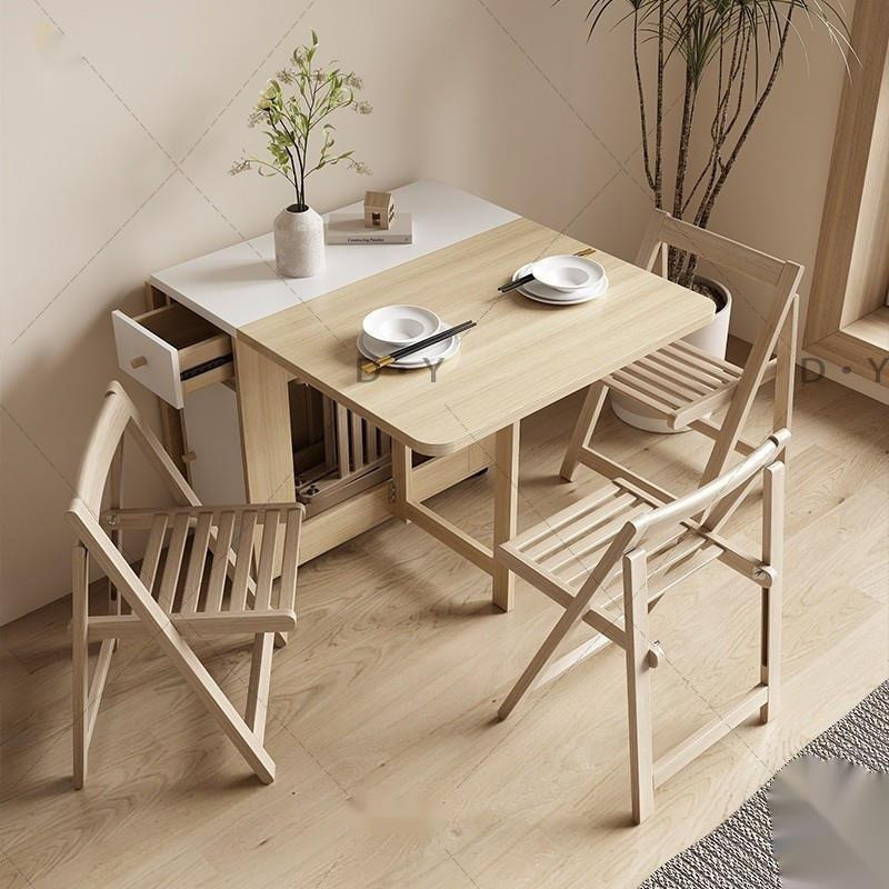 Combination And Chair Dining Table Household Simple Small Square Stool ...