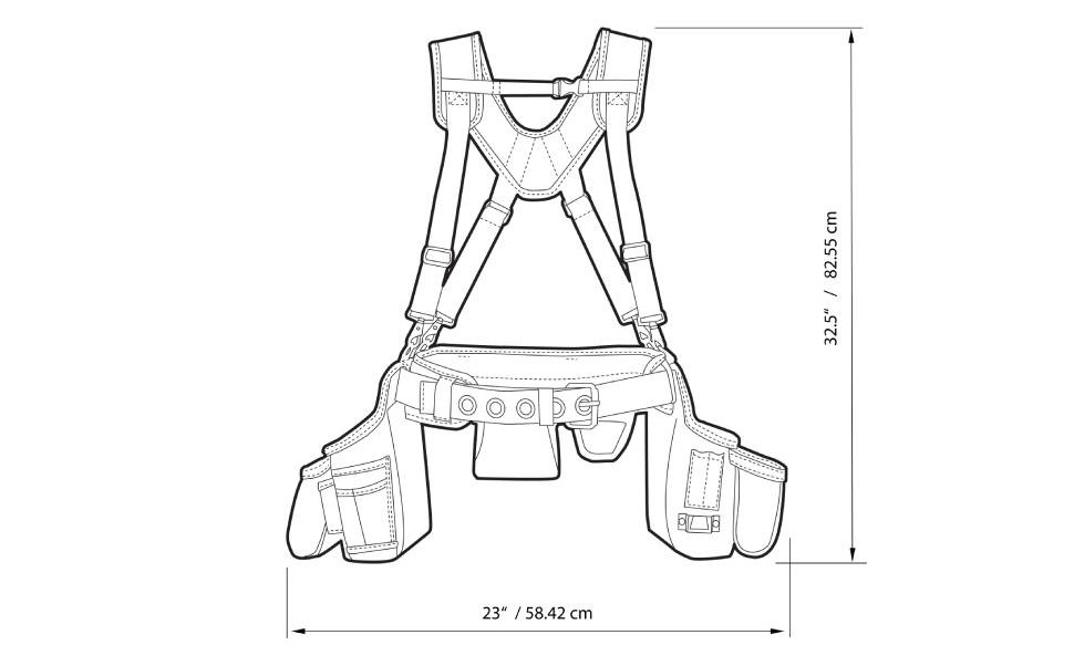ToughBuilt - Framer Suspension Rig with Pockets - Heavy Duty Ergonomic ...