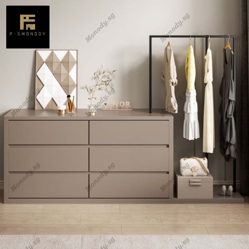M·O Dressing Table Solid Wood Dressing Table Bucket Cabinet Integrated ...