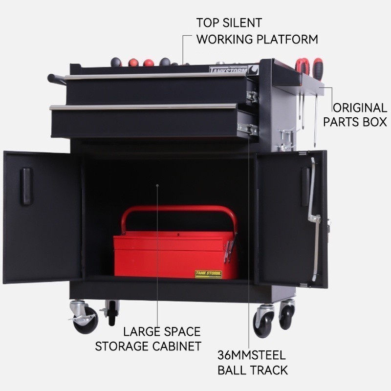 Multifunctional Tool Box Cart Auto Repair Trolley Drawer Type Mobile ...