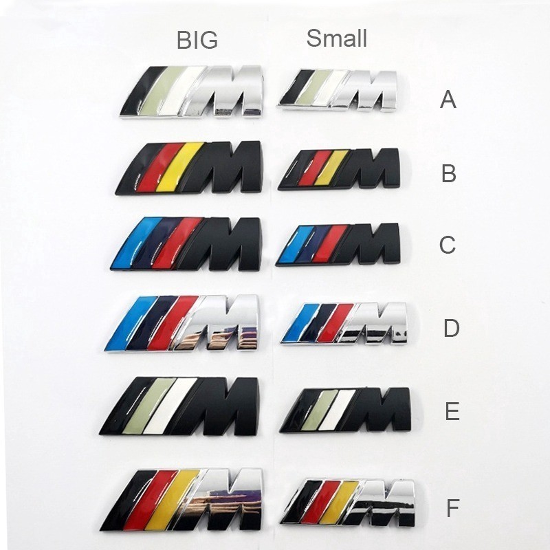 1 x Metal BMW M Logo Car Auto Rear Side Decorative Emblem Sticker Badge ...
