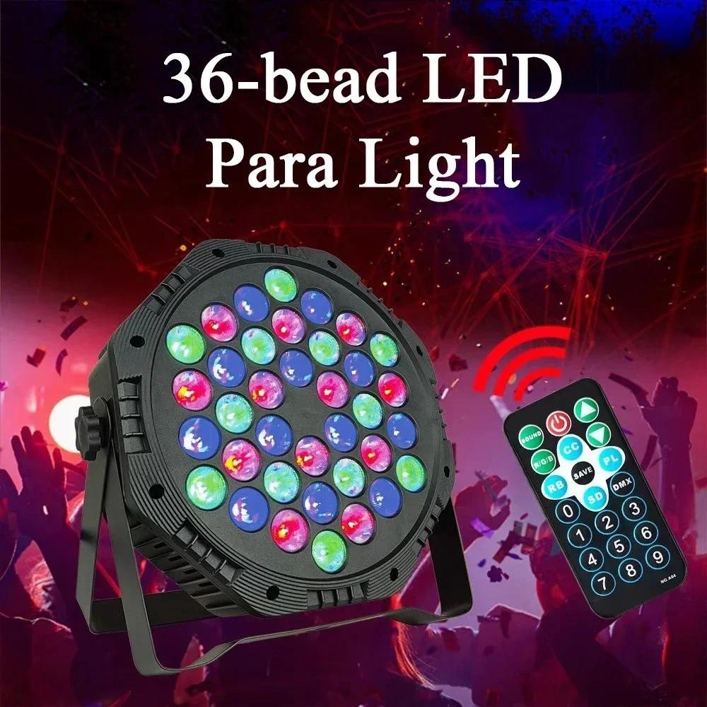 36 LED RGB Remote Control Par Light DJ Disco Party Light Show DMX 512 ...