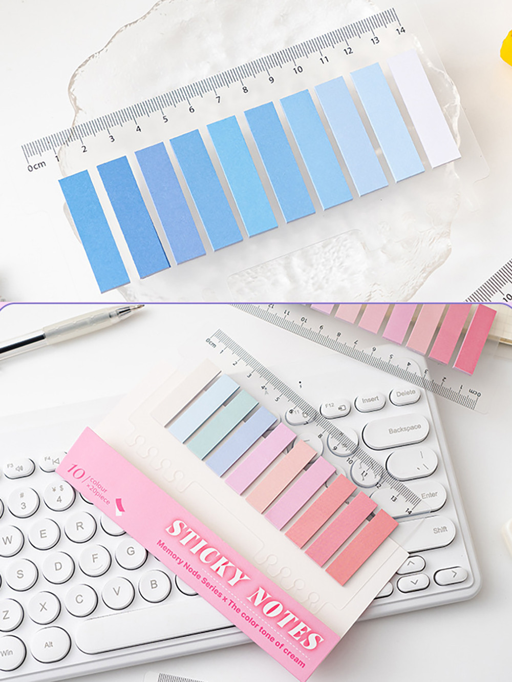 200 Sheets Colored Index Stickers Writable Markers Stickers with Loose ...