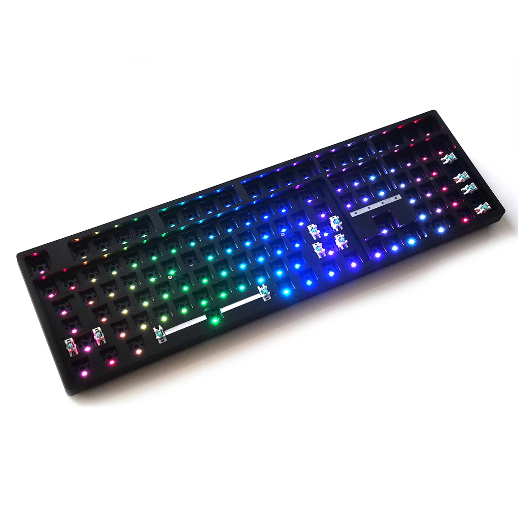 HW108 mechanical keyboard case kit RGB 100percent 3 Mode wireless ...