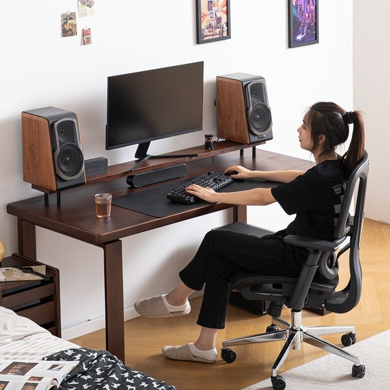 Solid Wood Computer Table Study Table Bedroom,gaming Table Household ...