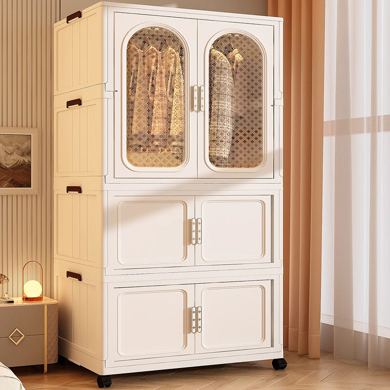 Folding wardrobe children's clothing sorting storage cabinet lockers ...