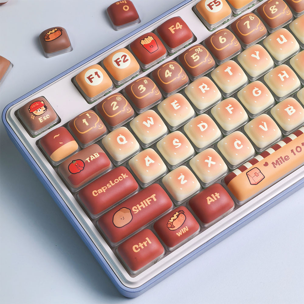 Hamburger Keycap MOG Profile PBT 120 Keys Light Transmission Wooting ...
