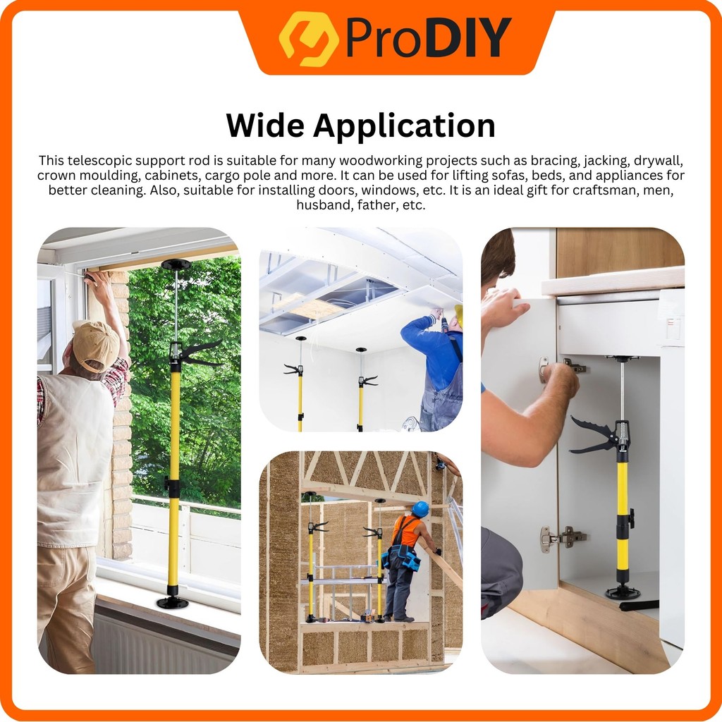 50-115CM Telescopic Support Rod Lifter Tile Height Adjuster Cabinet ...