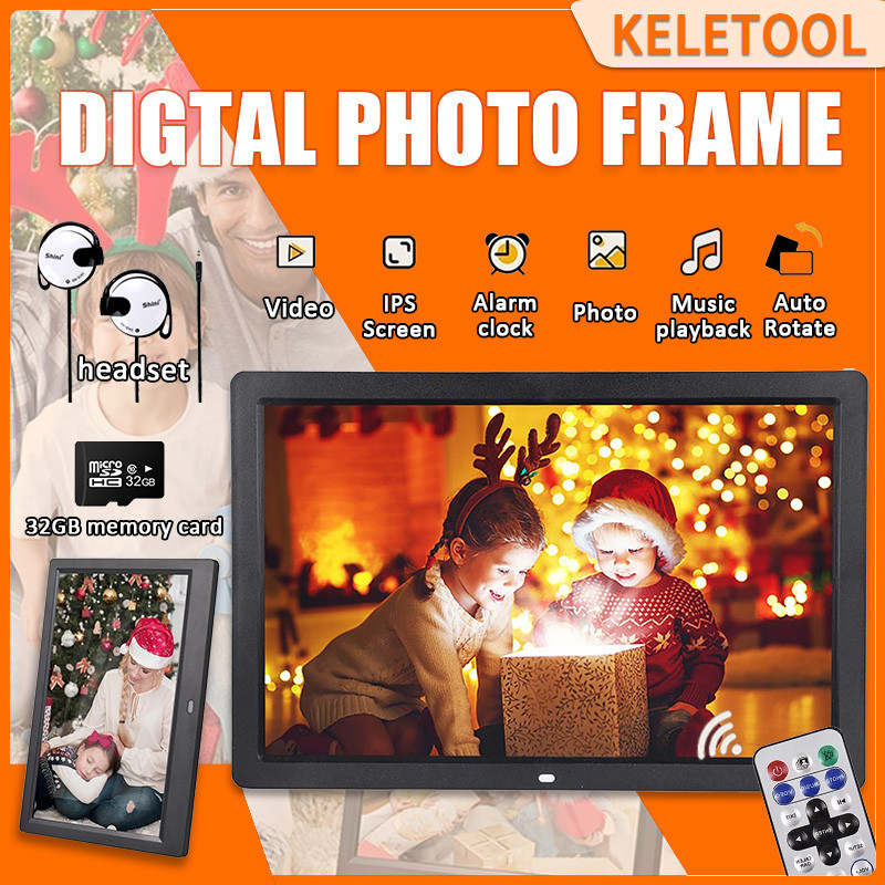 10 Inch Digital Picture Frame Play HD Displays Photo Frames 32GB ultra ...