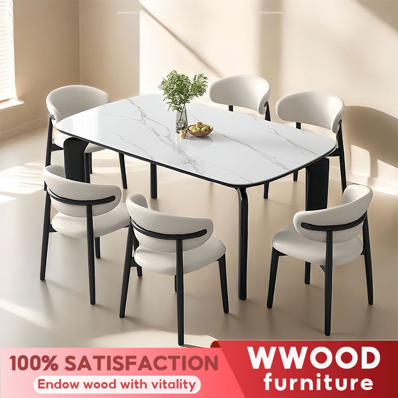 Dining table and chair combination modern and simple small household ...