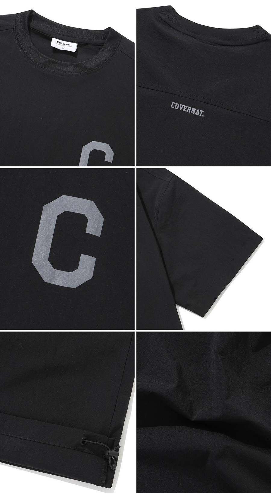 ★COVERNAT★ Tech Nylon Basic T-Shirt Dark Navy CO2502ST59DN テックナイロンベーシックTシャツ ダークネイビー - Covernat