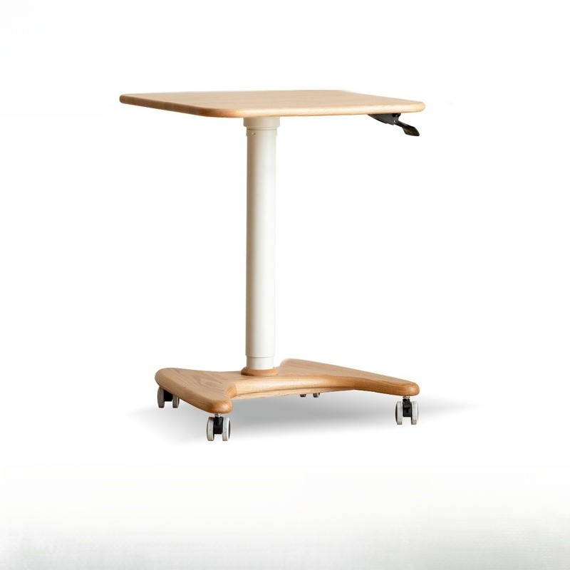 Table Solid Wood Movable Writing Table Pneumatic Lifting Simple Living ...