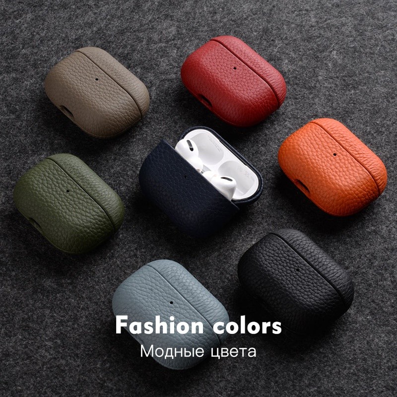 Genuine Cowhide Leather Case For AirPods Pro 2 Premium Earphone Cover ...