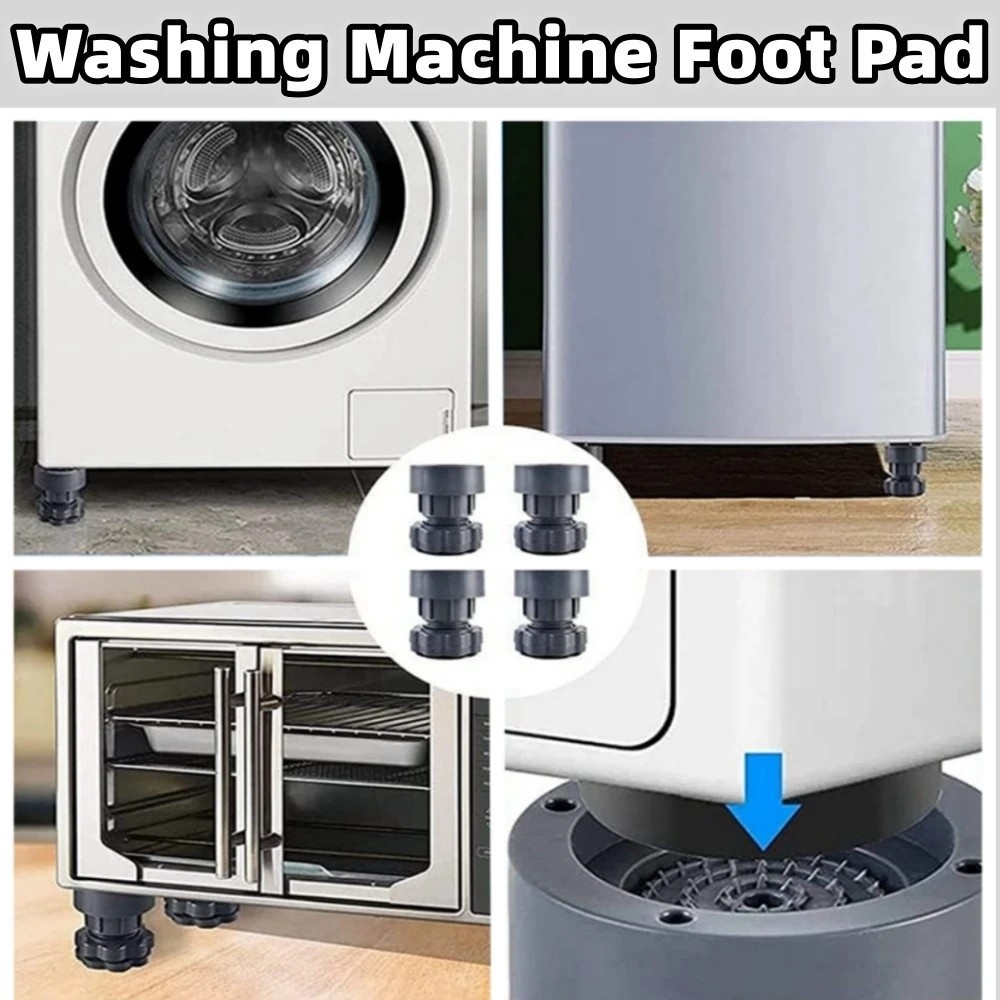 4Pcs Washing Machine Base Fridge Stand Anti Vibration Anti Slip Foot ...