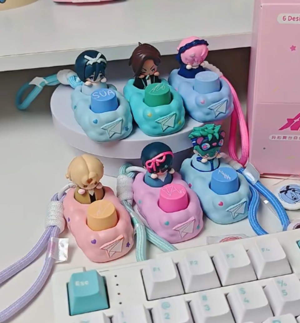 Alien Stage Keycap Blind Box Keycaps Cute 3D Creative Cartoon Keycaps ...