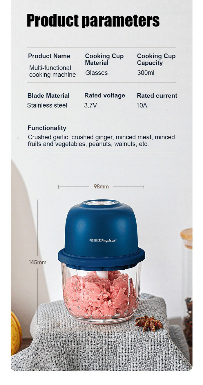 🔥Original🔥Electric Mini Whirlwind Wireless Grinder /Complementary Food ...