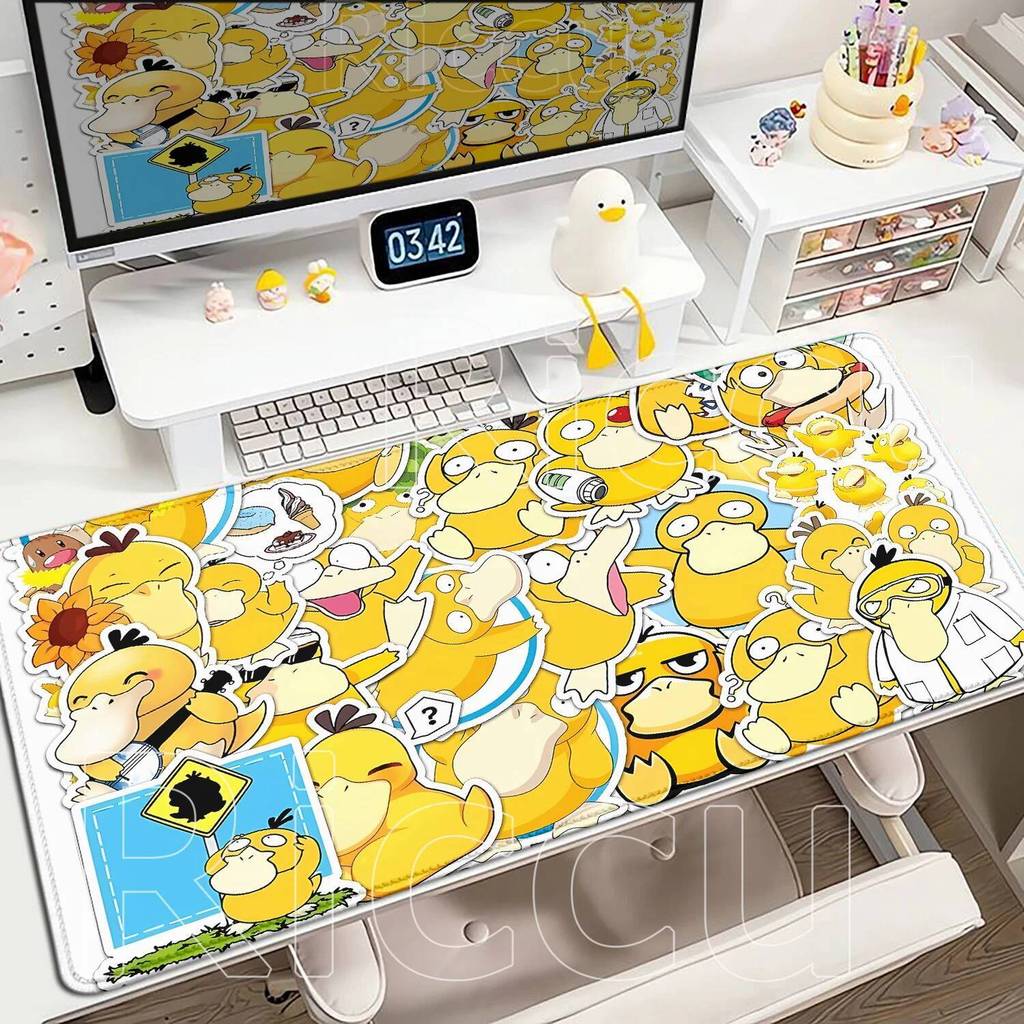 New Arrival Cartoon Lawaii Psyduck Anime Mouse Pad Large Gamer Keyboard ...