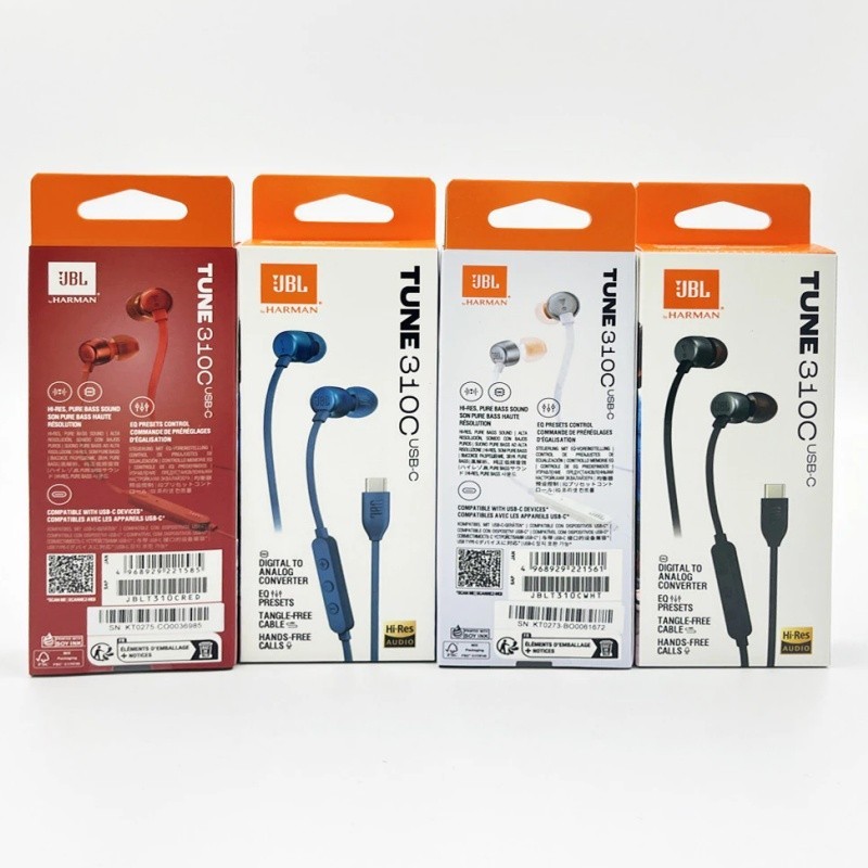 For JBL Tune 310C Universal USB Type C Wired Hi-Res In-Ear for JBL ...