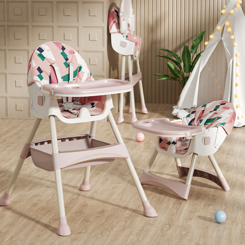 Multifunctional Baby Dining Chair with Adjustable Tray Detachable Legs ...