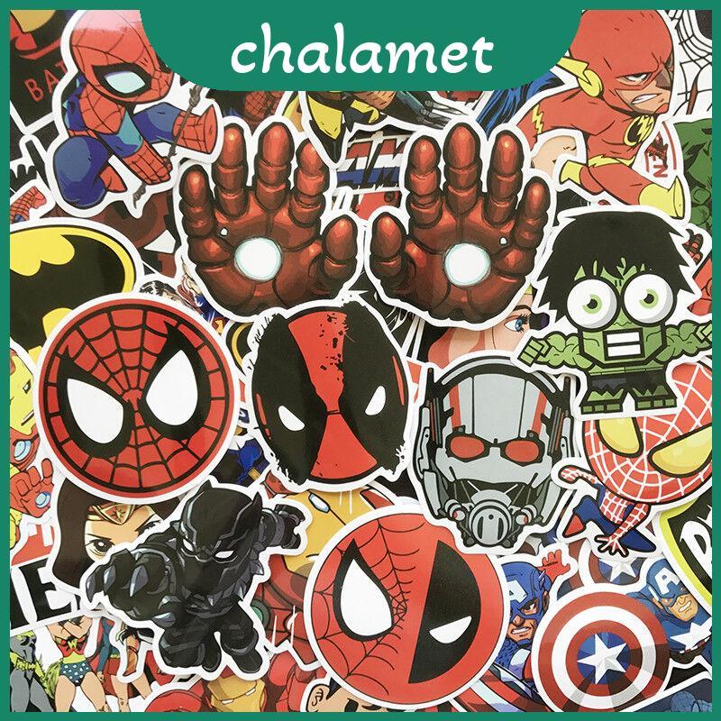 Pvc Colorful 50 Marvel Superhero Stickers Including Batman Spiderman ...