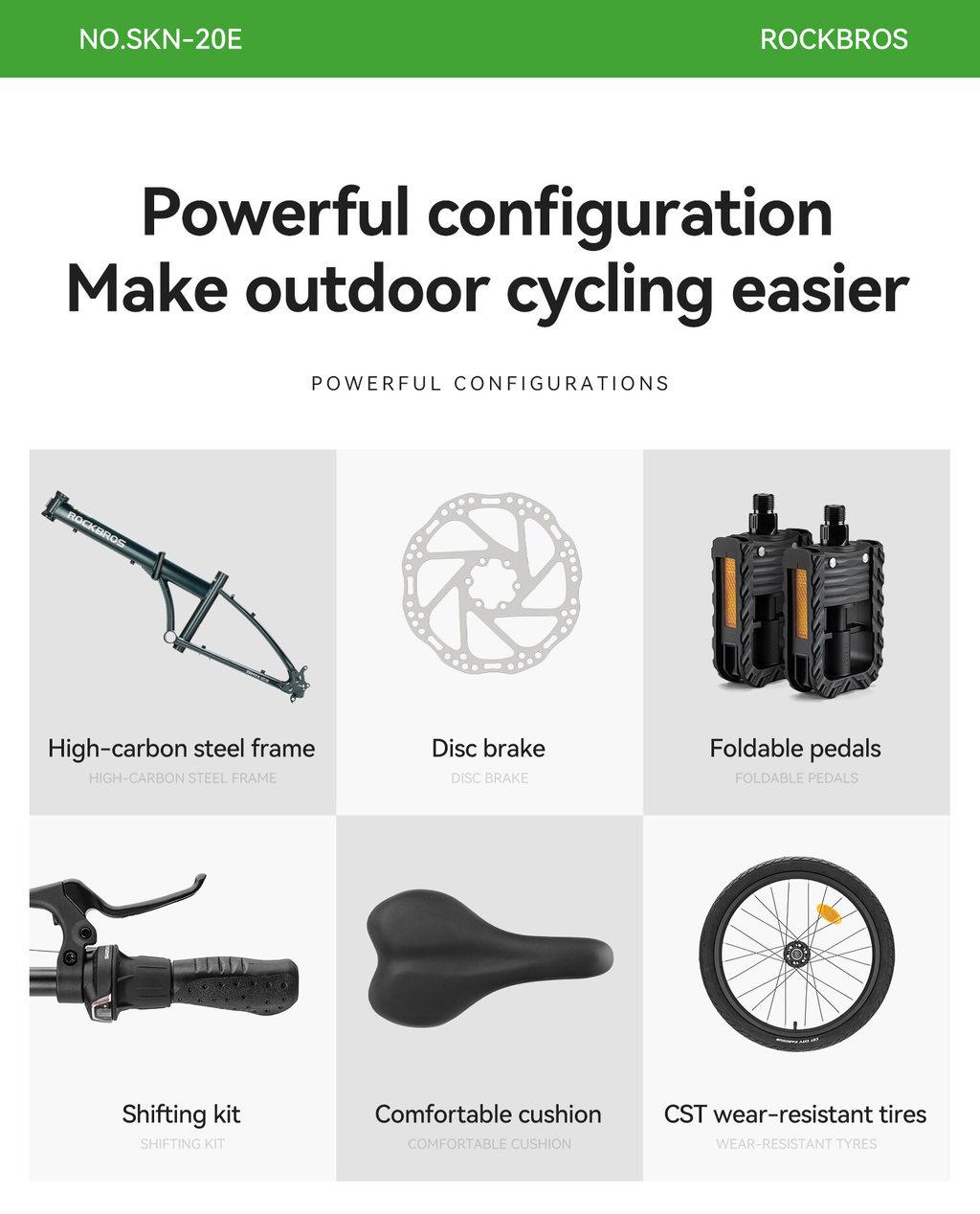 【SG Delivery】ROCKBROS 20-inch Foldable Bike Shimano 7-Speed Disc Brake ...