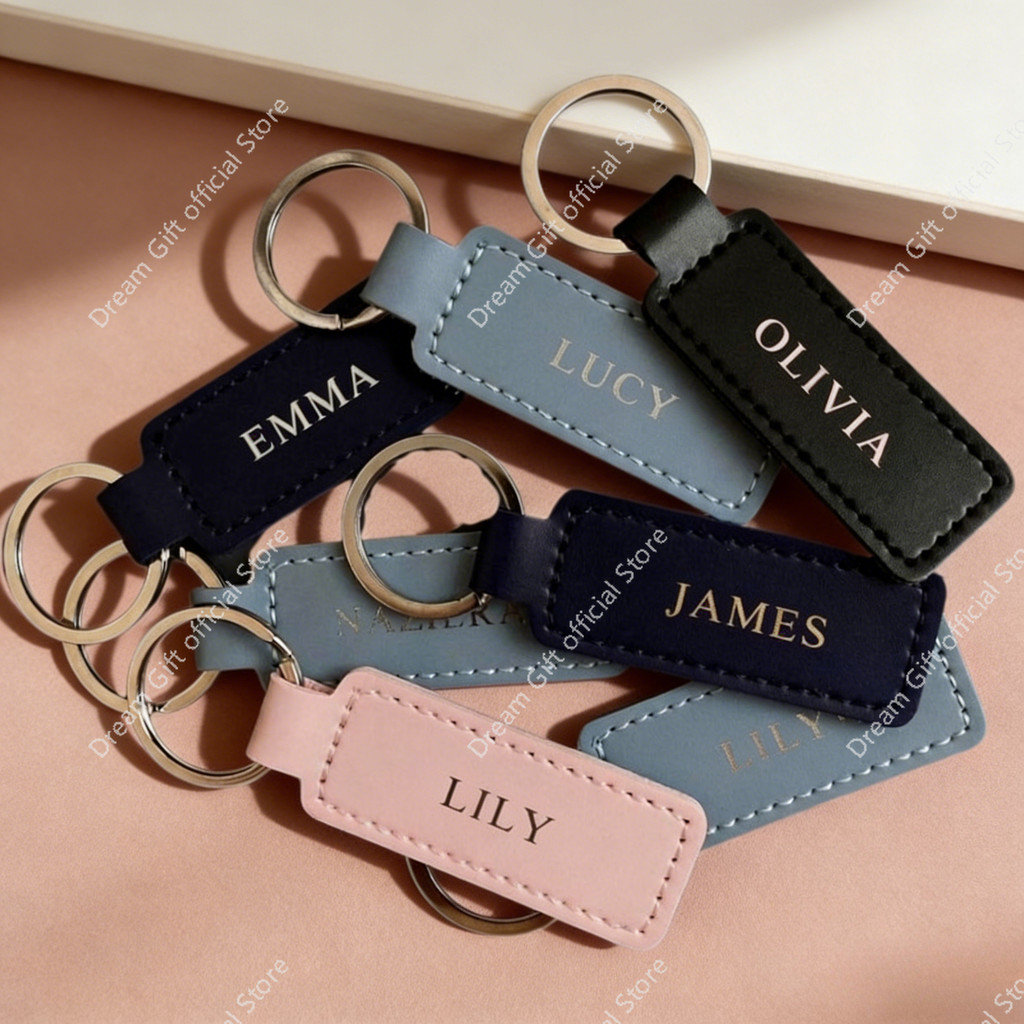PERSONALISED NAME Mini Keychain | leather keychain |customised key ...