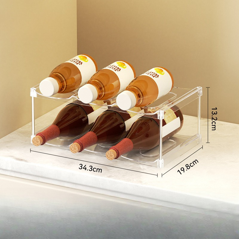 Locaupin Plastic Free-Standing Water Bottle Holder Storage Organizer ...