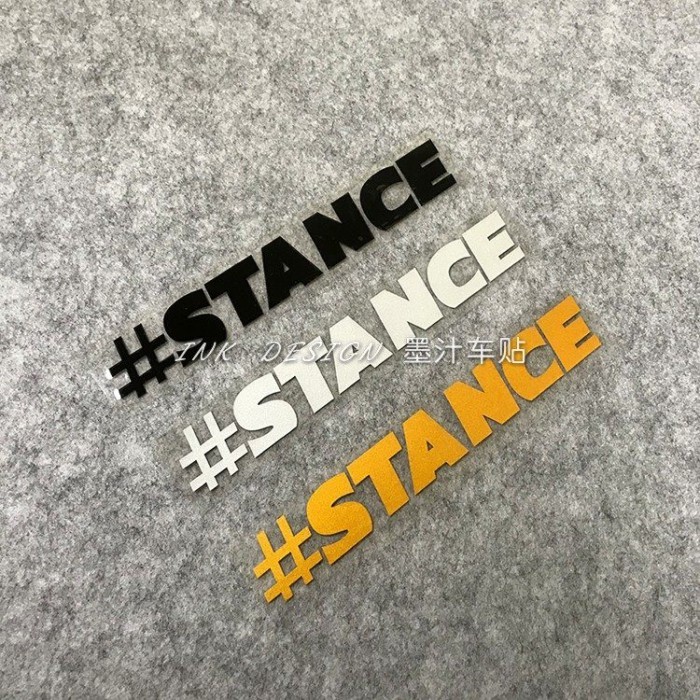 & New- #STANCE姿态贴纸 HF JDM Low-Lying Modified Car Decoration Reflective ...