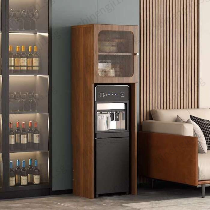 Standing Multi Floor Layer Wall Mounted Tea Bar Machine Storage Cabinet ...