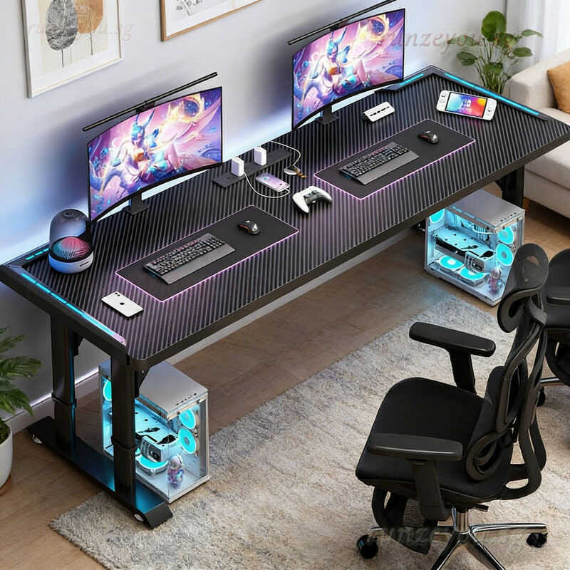 Ready Stock Gaming Desk Desktop Computer Table Adjustable Office Table ...