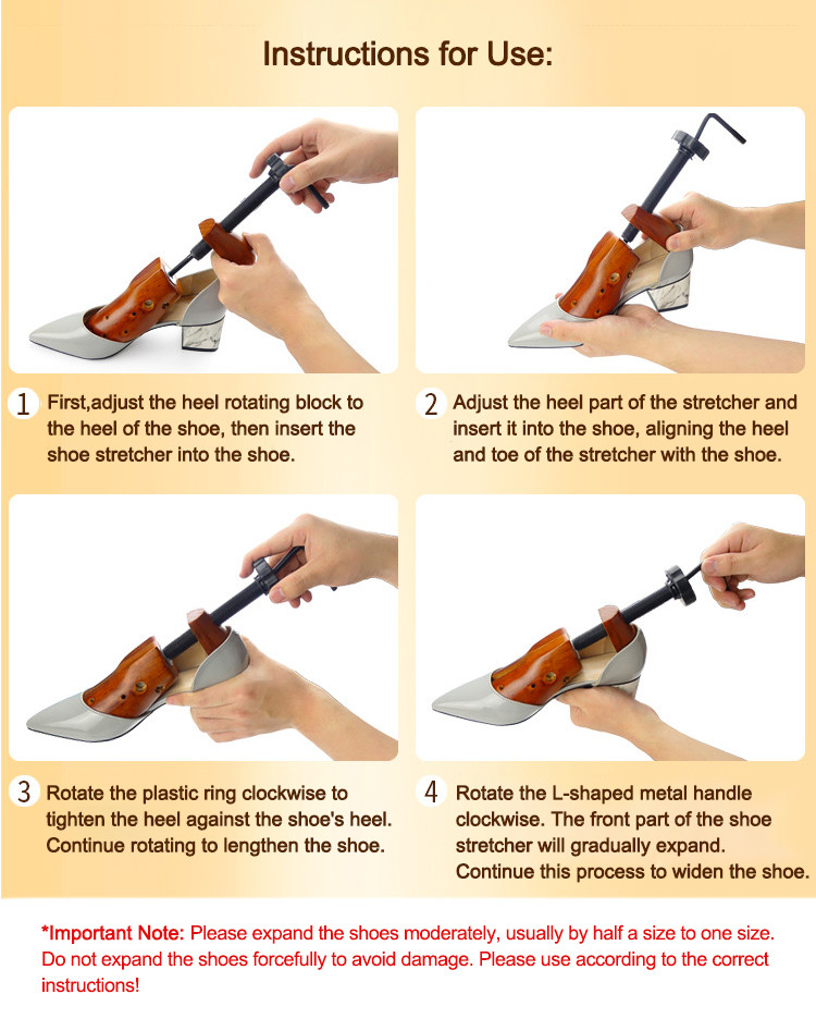 SG STOCK EmmAmy Adjustable Shoe Stretcher | Shoe Expander | 2-Way Wood ...