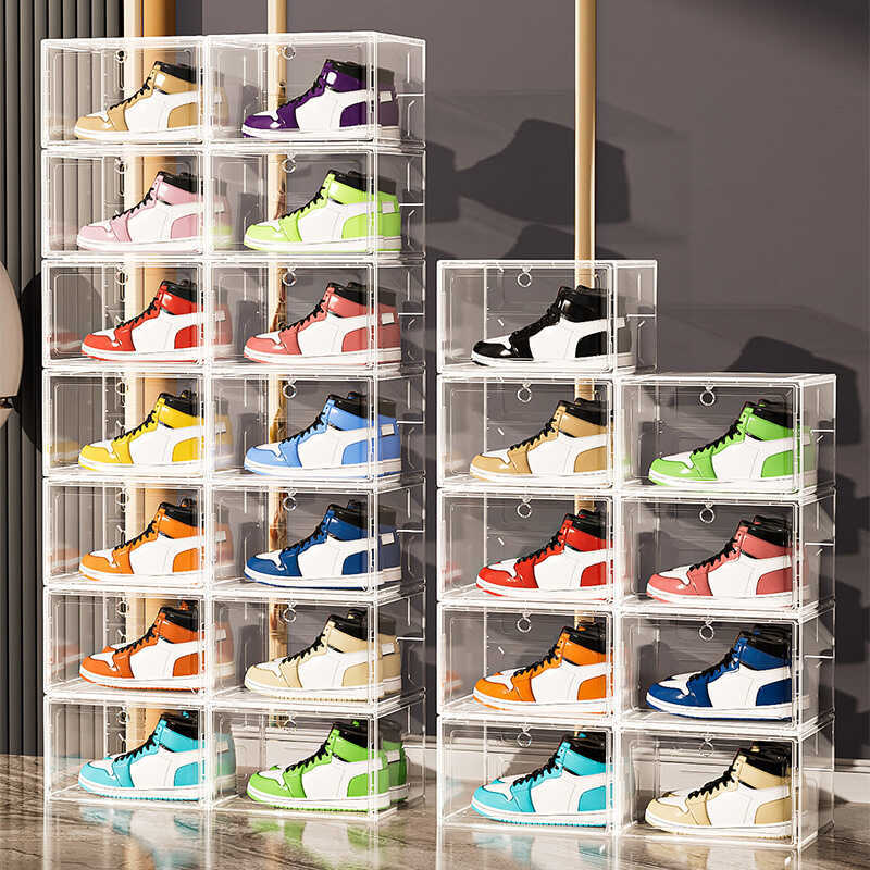 Transparent Transparent Shoe Box Side Opening Anti-Oxidation Anti-Dust ...