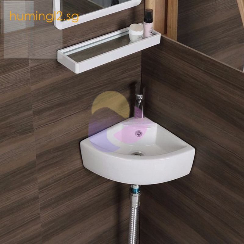 Small Bathroom Wash Basin Triangle Basin Balcony Mini Hanging Basin ...