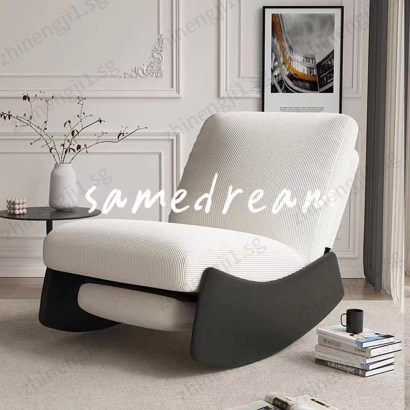 Curved Single Sofa Rocking Chair Single Recliner Lazy Sofa Backrest ...