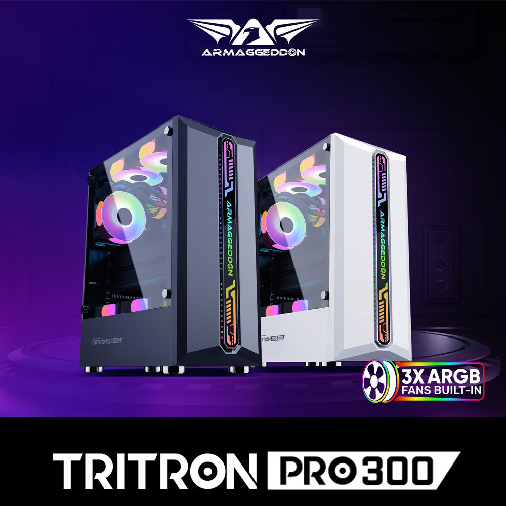 Armaggeddon Tritron PRO 300 ATX PC Gaming Casing Chassic | Free ARGB PC ...