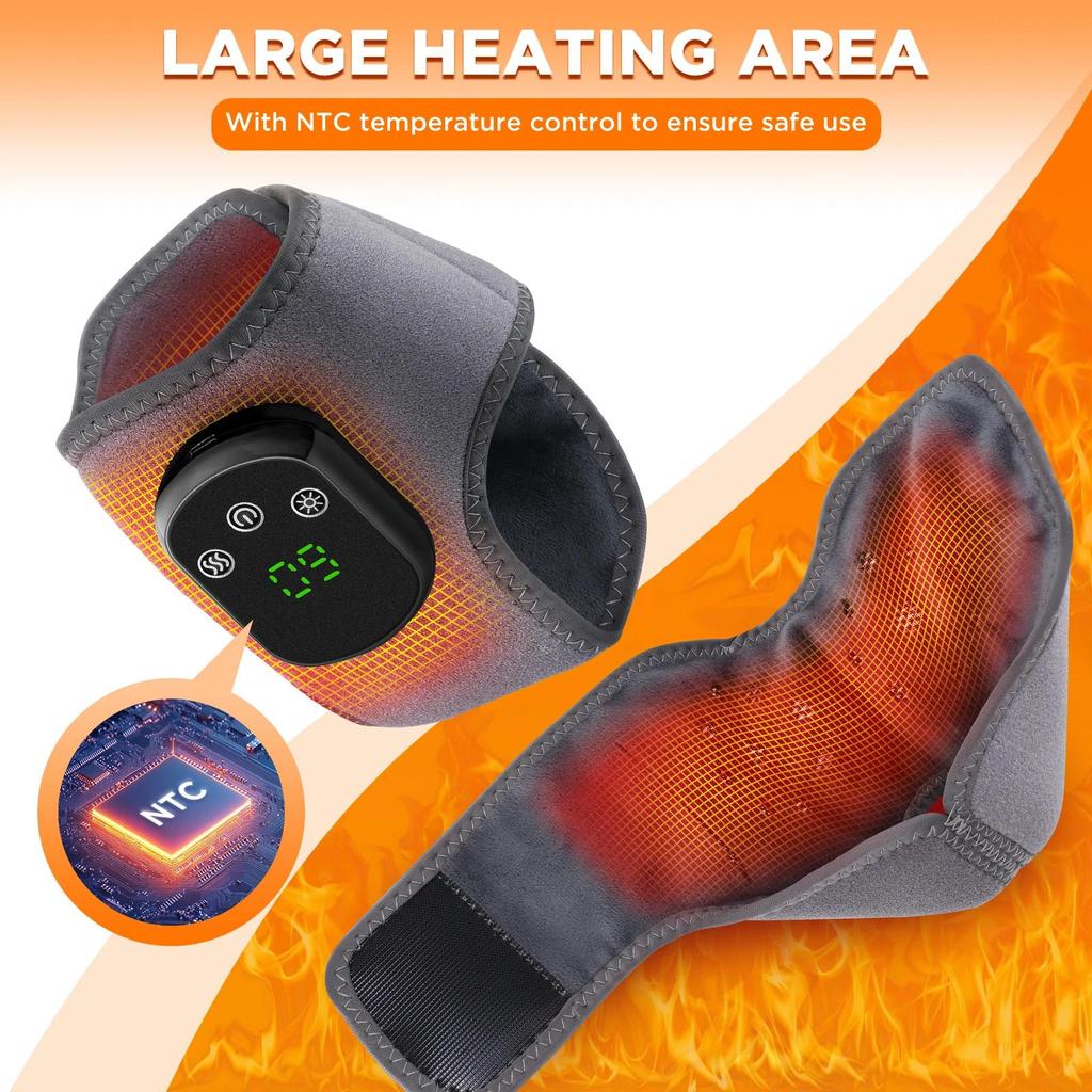 1-2PCS Electric Foot Heating Massager Muscle Relaxation Joint Wrap ...
