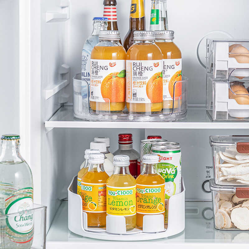 Refrigerator Beverage Storage Rotating Shelf Condiment Sorting Box ...